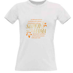 Women's T-shirt with your choice of photos, notes, white
