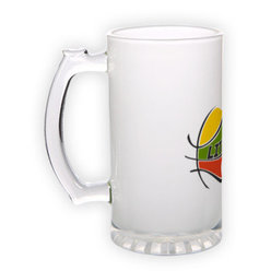 Frosted glass beer mug (500 ml)