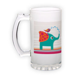 Frosted glass beer mug (500 ml)