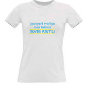 Naiste T-särk oma valiku fotosid, märkmeid valge