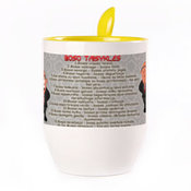 Tass koos lusikaga. Kollane (250 ml)