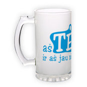 Frosted glass beer mug (500 ml)