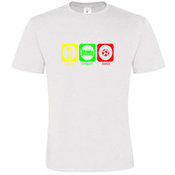 Vyriški marškinėliai su Jūsų nuotrauka, užrašu, balti