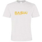 Vyriški marškinėliai su Jūsų nuotrauka, užrašu, balti