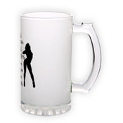 Frosted glass beer mug (500 ml)