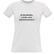Moteriški marškinėliai su Jūsų nuotrauka, užrašu, balti