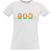 Women's T-shirt with your choice of photos, notes, white