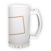 Frosted glass beer mug (500 ml)