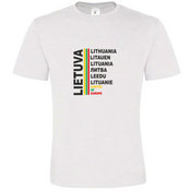 Vyriški marškinėliai su Jūsų nuotrauka, užrašu, balti