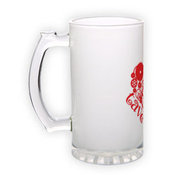 Frosted glass beer mug (500 ml)