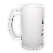 Frosted glass beer mug (500 ml)