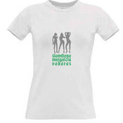 Naiste T-s&auml;rk oma valiku fotosid, m&auml;rkmeid valge