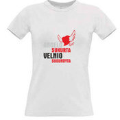 Women's T-shirt with your choice of photos, notes, white