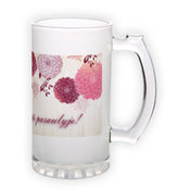 Frosted glass beer mug (500 ml)