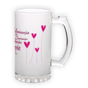 Frosted glass beer mug (500 ml)